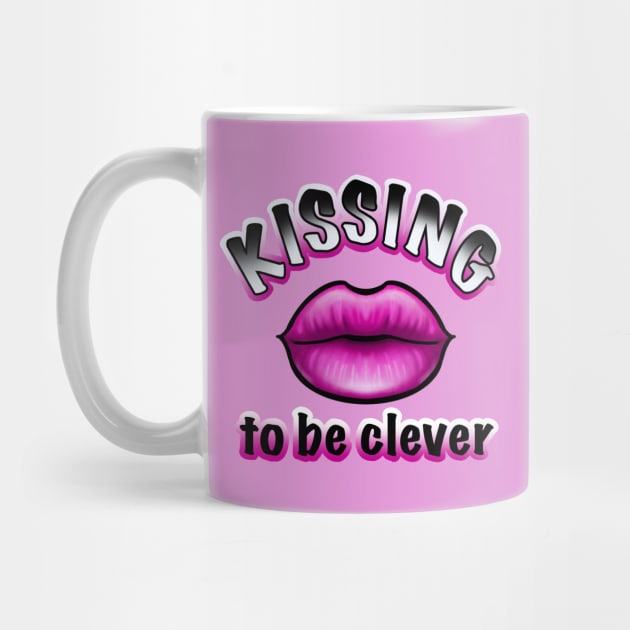 kissing to be clever, pink lips by weilertsen